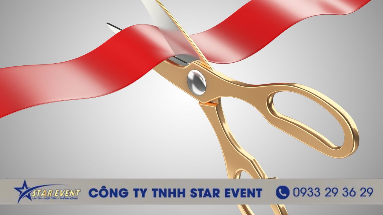 Chuẩn bị Bộ dụng cụ cắt băng khánh thành 