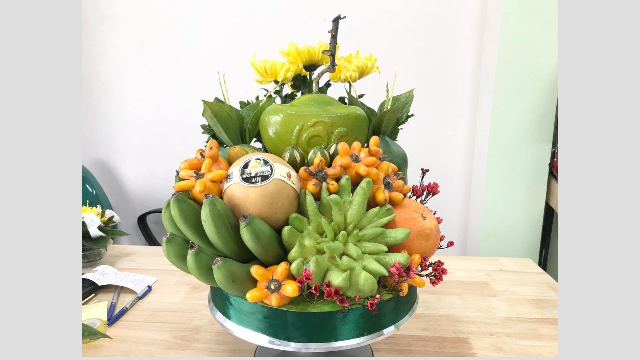 Mâm ngũ quả đẹp (Nguồn ảnh_ Tiệm Lộc An)