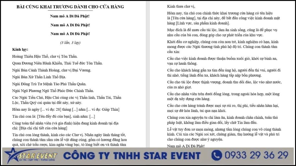 Văn khấn khai trương cửa hàng