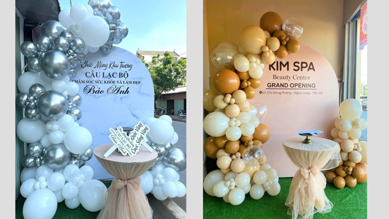 Trang trí khu vực sân khấu và backdrop check-in